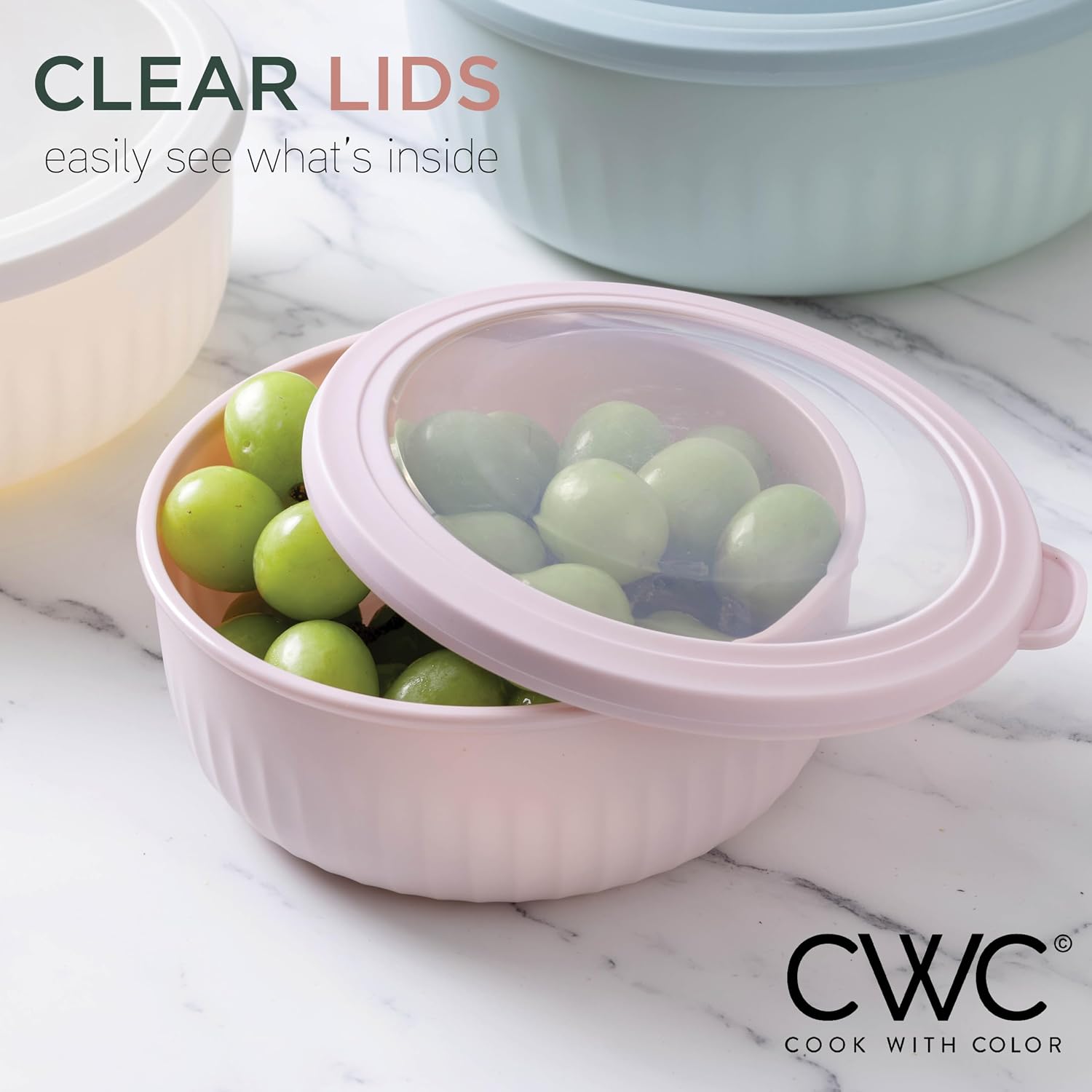 Prep Bowls with Lids- Wide and Deep Nesting Plastic Small Mixing Bowl Set with Lids, 12 Piece Set - Wide Bowls, Teal
