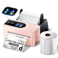 PM64D Touchscreen Thermal Label Printer with 500 Pcs Labels,Pink
