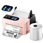 PM64D Touchscreen Thermal Label Printer with 500 Pcs Labels,Pink