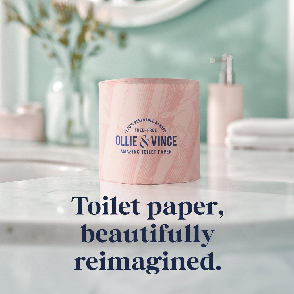 100% Bamboo Toilet Paper - 12 Rolls, Tree-Free, Sustainable