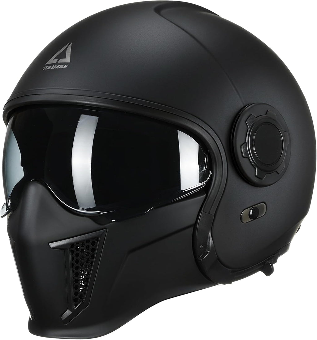 Convertible Full Face Motorcycle Helmet DOT Approved for Men Women | Detachable mask transforms to 3/4 open face