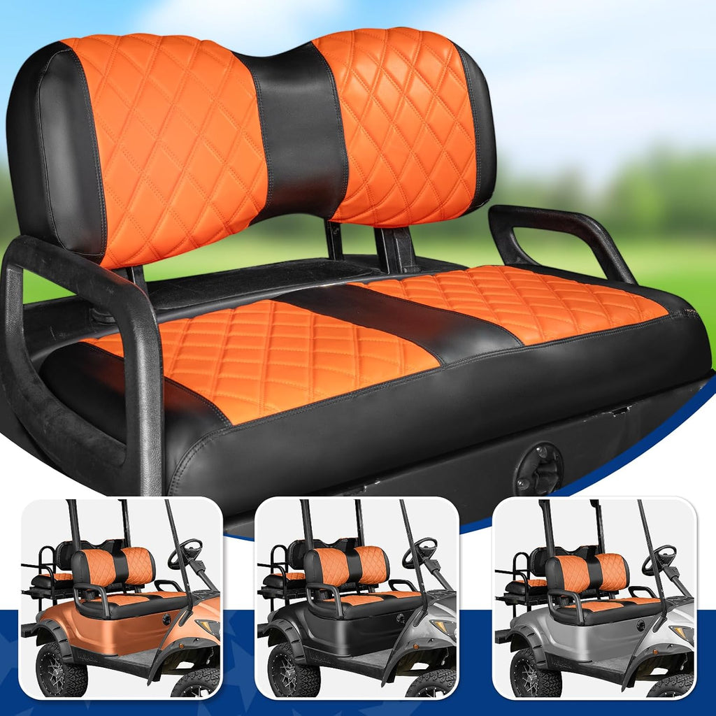 NOKINS Golf Cart Diamond Seat Covers 4-Piece for Yamaha Drive/Drive2
