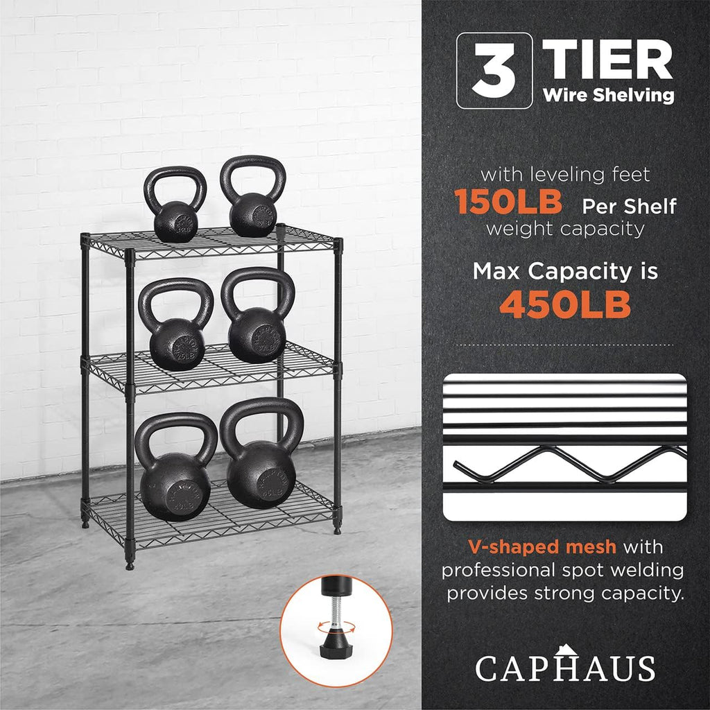 3/4/5-Tier Adjustable Height Wire Shelving Unit, Rack Shelving, Metal Steel Shelves, Garage Organizer, Utility
