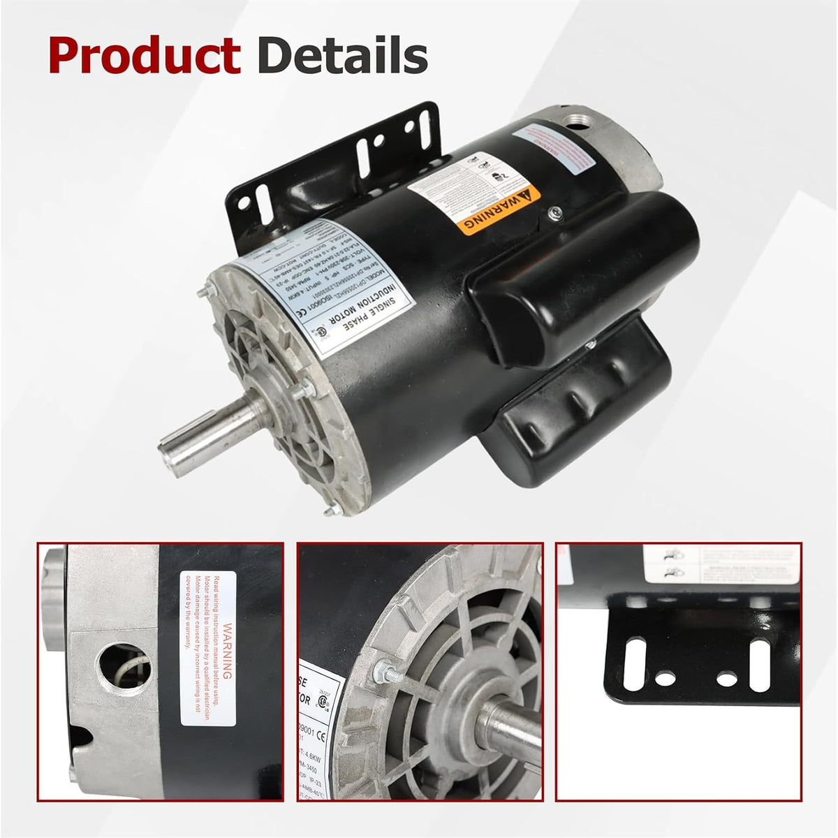 findmall 5 HP Electric Motor 56 Frame 3450RPM Single Phase Motor General