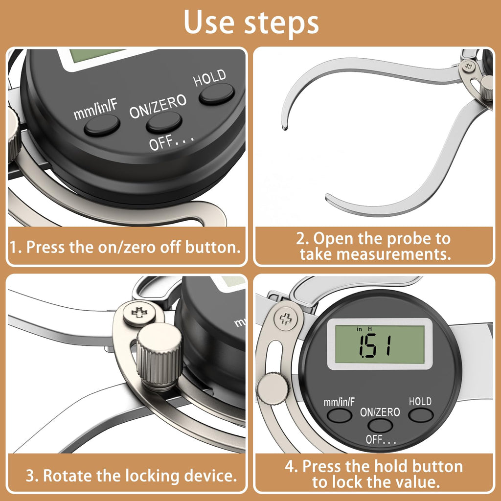 HDLNKAK Digital Outside Caliper Gage, Favor 0-6”
