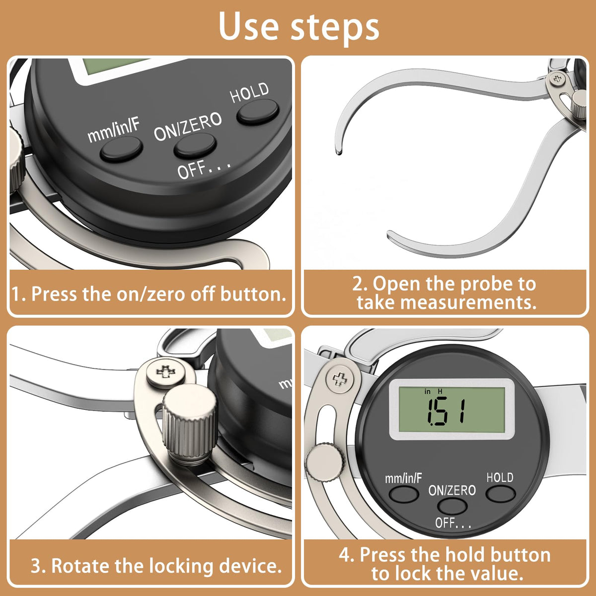 HDLNKAK Digital Outside Caliper Gage, Favor 0-6”