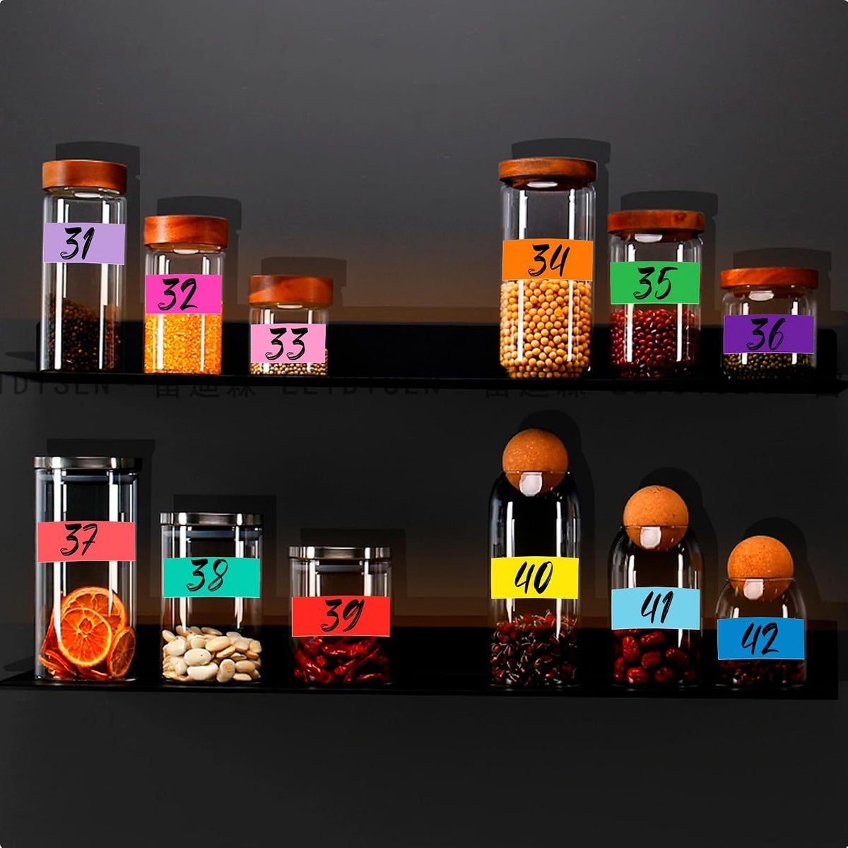 Colored Label Stickers,1.57" x 0.75" Color Coding Sticker 1176 PCS
