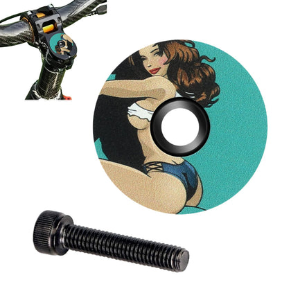Bike Headset Top Cap with Screw, 1 PCS, Aluminum Alloy