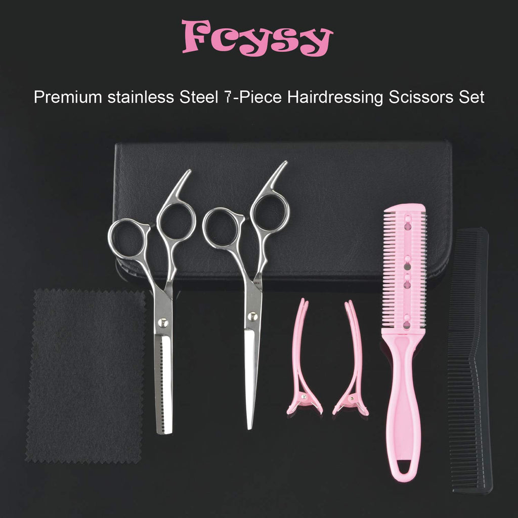 Hair Cutting Scissors Thinning Shears- Fcysy Professional Barber Sharp Hair Scissors Hairdressing Shears Kit with