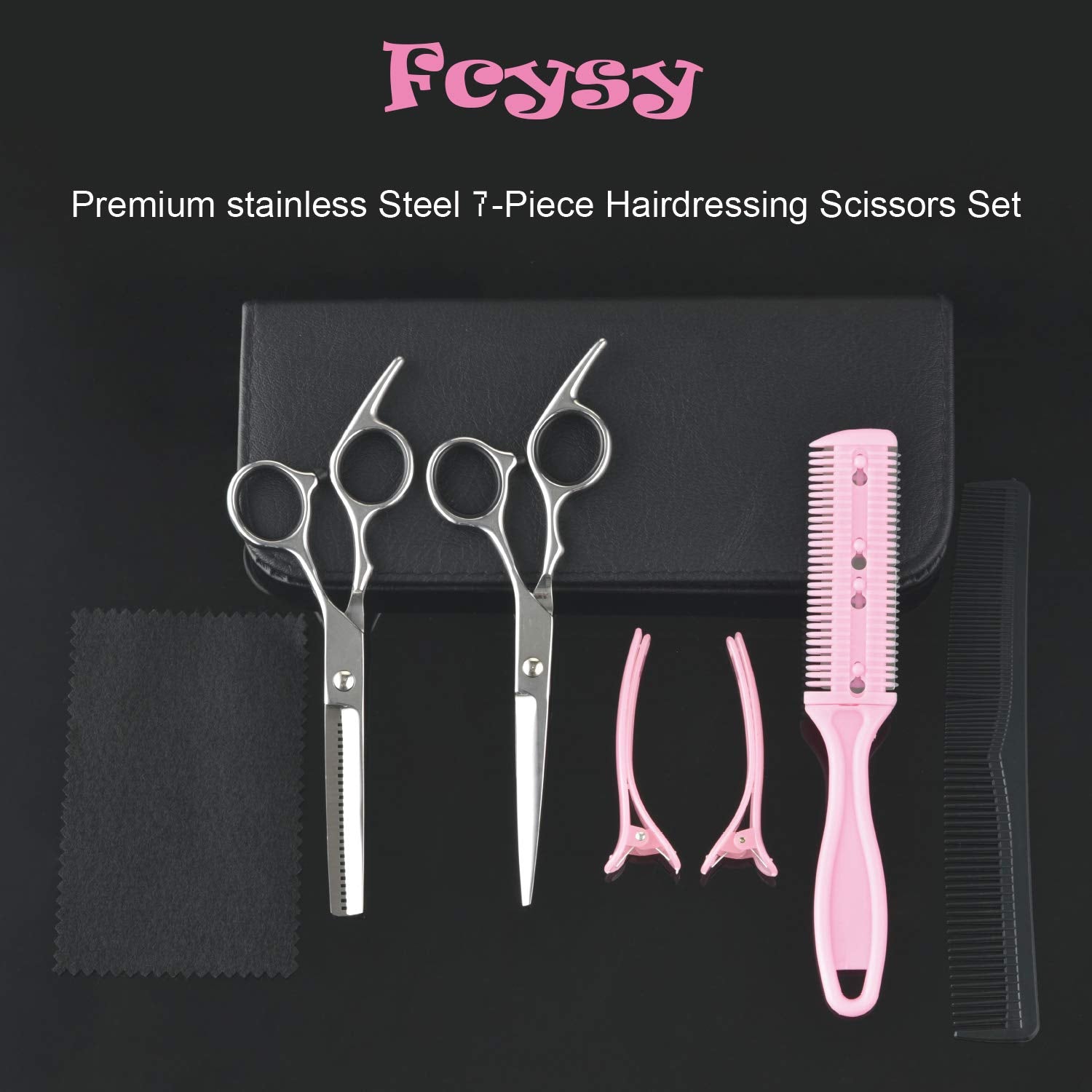 Hair Cutting Scissors Thinning Shears- Fcysy Professional Barber Sharp Hair Scissors Hairdressing Shears Kit with