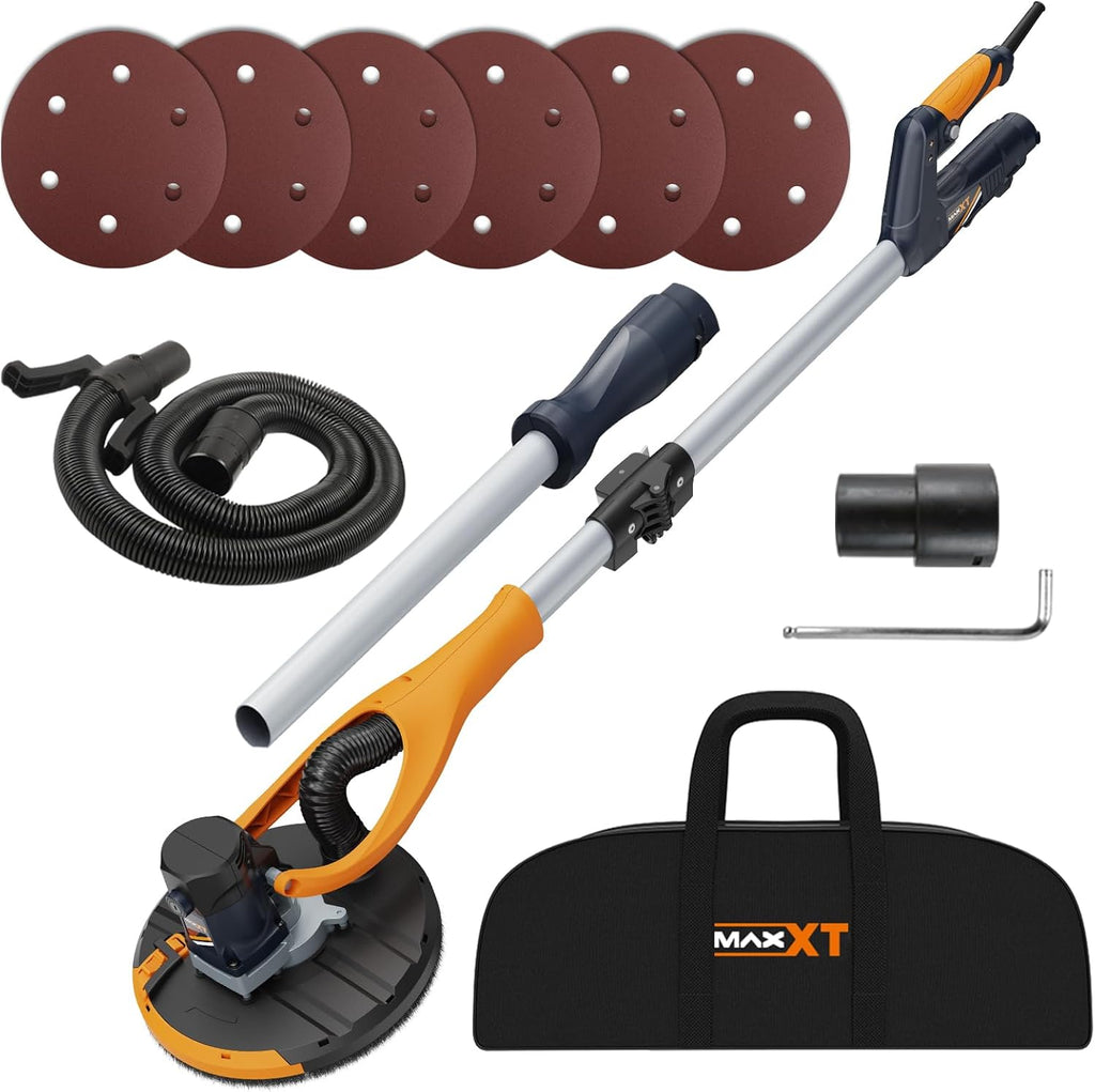 Drywall Sander, Lightweight Popcorn Ceiling Removal Tool, 5 Variable Speed Foldable Telescopic Electric Drywall