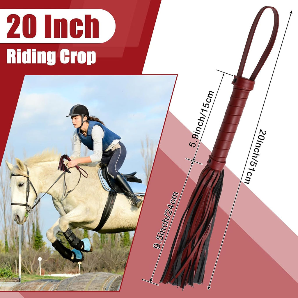 2 PCS Riding Crop for Horse, 18 Inch Horse Whip, 20 Inch Riding Crop