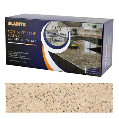 Granite Countertop Paint Kit - Sand Counter Top Refinishing Kit for Kitchen Bathroom