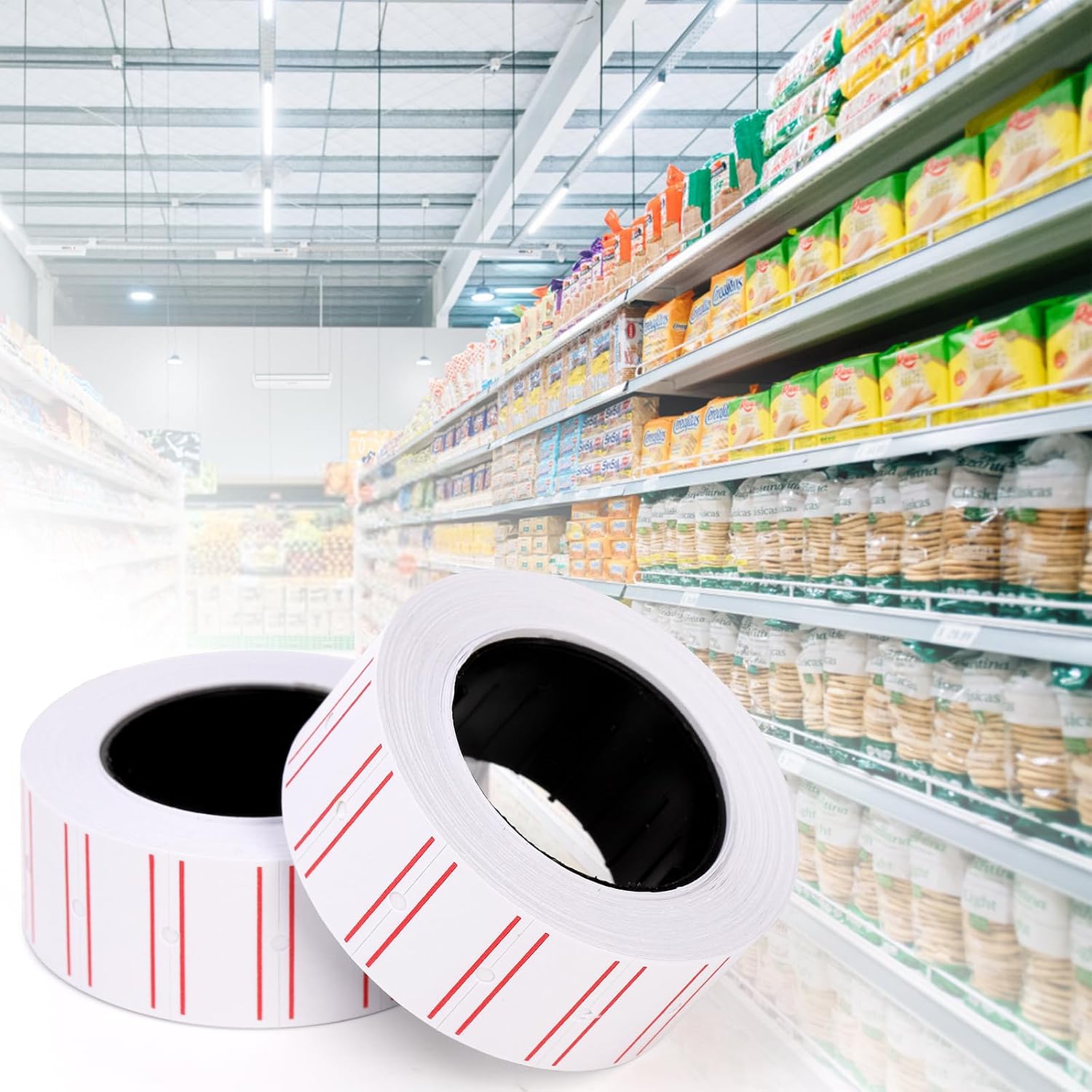 30000 Pcs Price Gun Labels Paper, 60 Rolls Pricemarker Label Stickers Fit Most of Price Tag Machines(Mx-5500, M5500