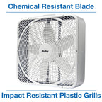 9723 20-Inch 3-Speed Box Fan , White