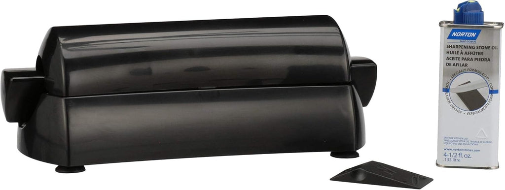 IM200 Knife Sharpener Oil Stone Sharpening Stone Kit with Coarse/Medium Crystolon and Fine India Stones, Sharpening