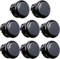 8 pcs OBSF-30 Original Push Button 30mm - for Arcade Jamma Video Game & Arcade Joystick Games Console (Gray), Use for