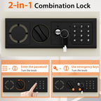 Electronic Wall Hidden Safe Security Box, Built-In Wall Electronic Flat Security Safety Cabinet (White)