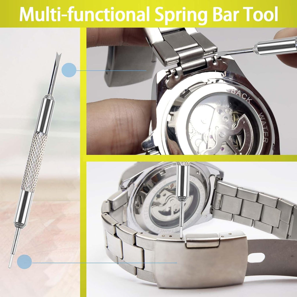 Watch Link Removal Kit, Watch Band Sizing Tool for Watch Strap Adjustment, Watch Pins Replacement, Watch Hammer