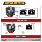 Nilight 250A Battery Disconnect Switch 12V-48V with LED Voltage Display