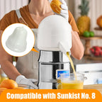 Square Neck Extracting Bulb for Lemon/Lime Juicer White Fits for Sunkist No. 8 Replacement juicer parts Replace# 02AR
