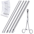 Piercing Kit 100 Pcs Piercing Needle with Stainless Forceps Clamp