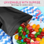 100 Pack Black Mylar Packaging Bags Odor Proof Resealable Bags