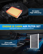 PHILTOP CA10330+CF10436 Engine & Cabin Air Filter Set