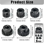 5Pcs M1 Steel Pinion Gear Set 14T 16T 18T 20T 22T, 8mm Bore