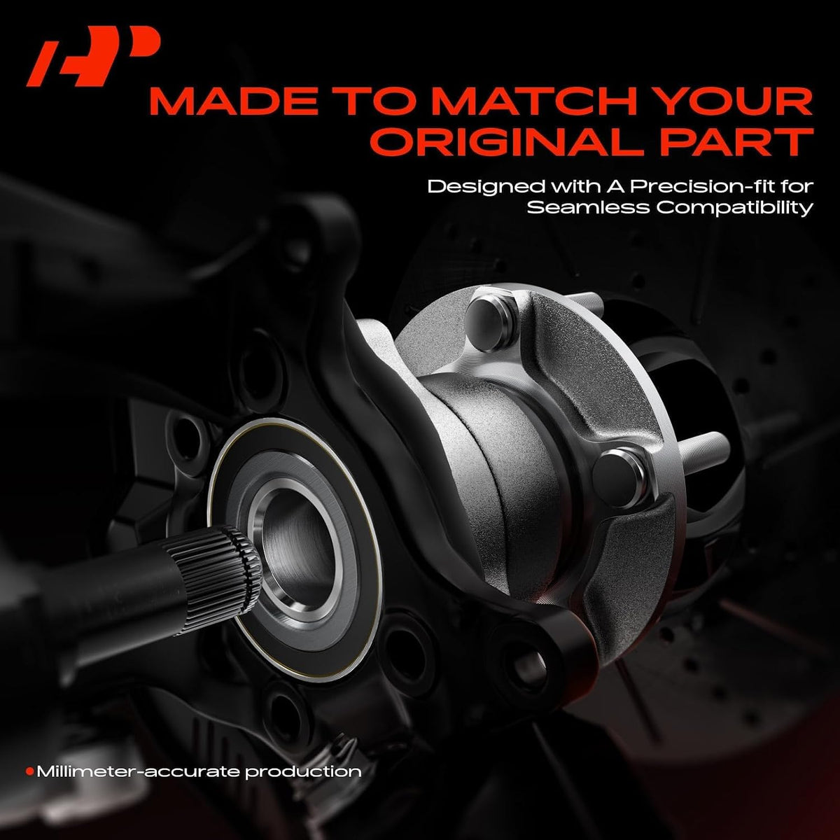 A-Premium Rear Wheel Bearing and Hub Assembly with ABS & 5-Lug