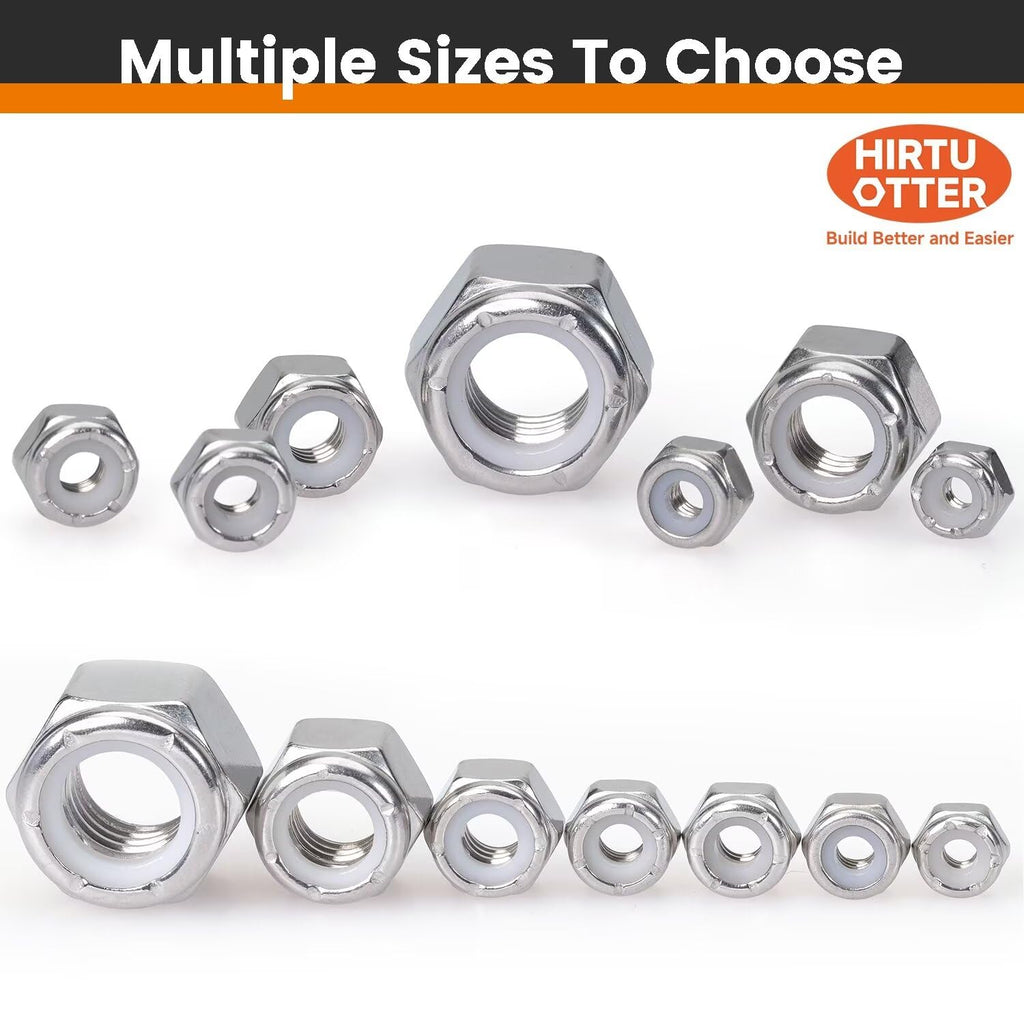 304SS Nylon Insert Hex Lock Nuts Fine Thread (25 PCS) 10#-32