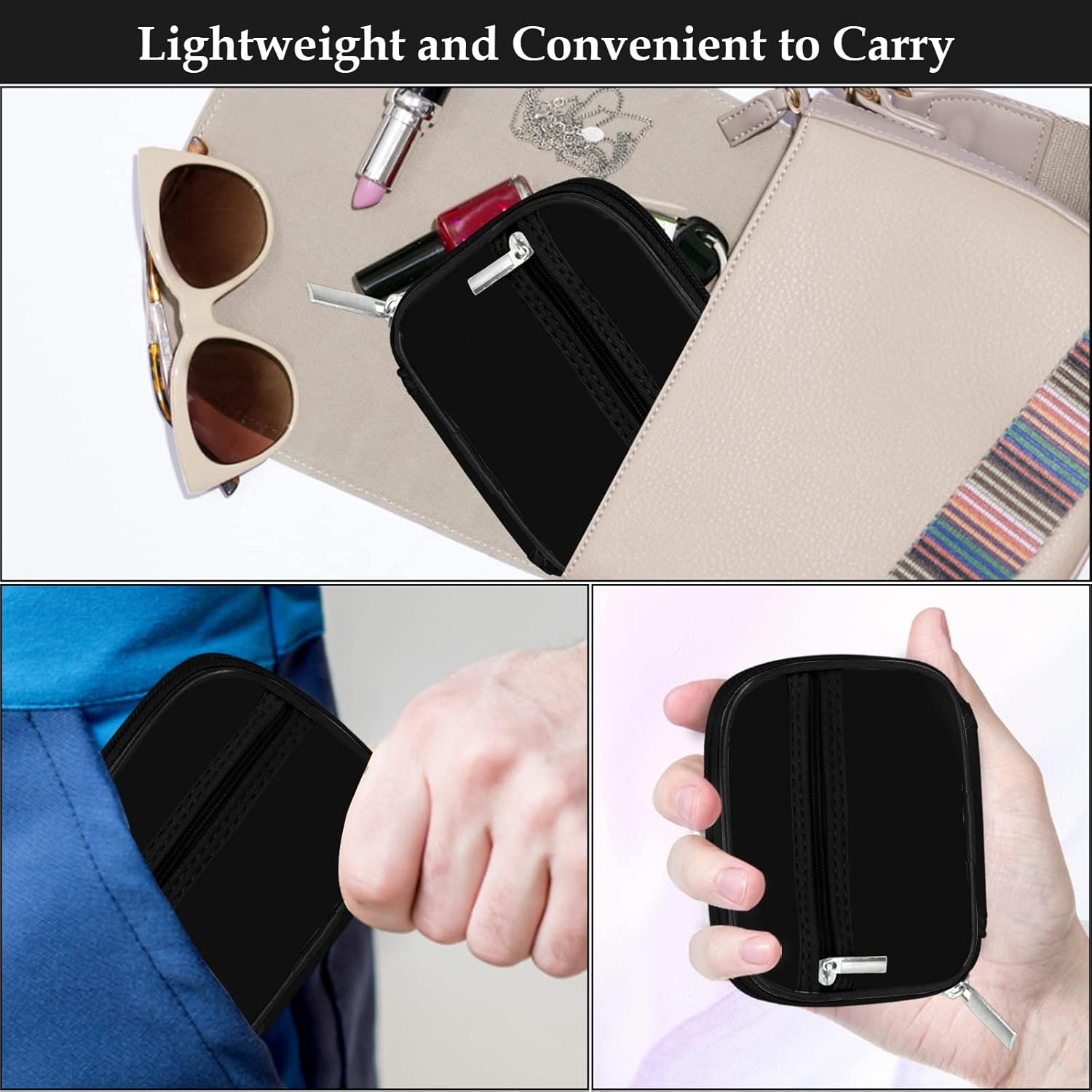 Weekly Travel Pill Organizer Pill Case for Purse with Removable 7 Day Pill Box, Fashionable Travel Medicine Organizer