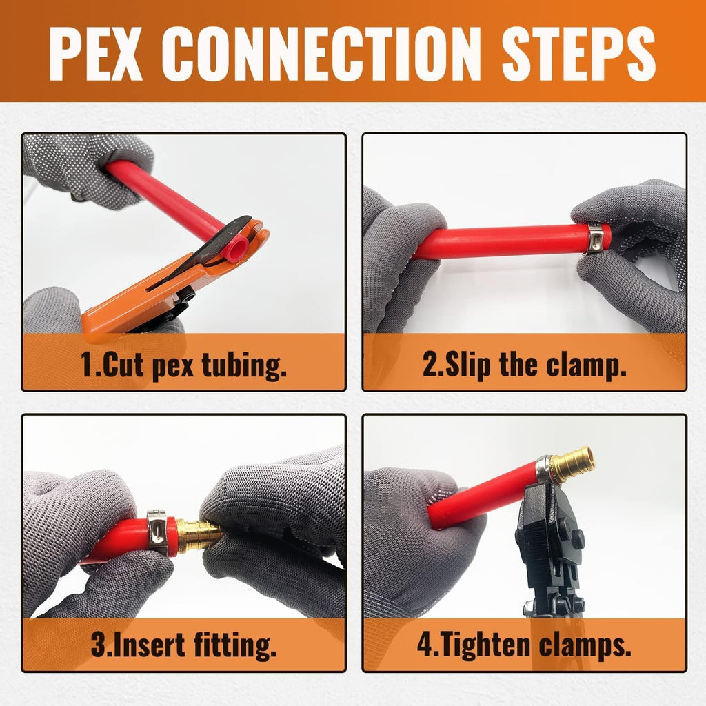 6-Pack Angle Stop Valve, 1/2" PEX x 3/8" OD Compression, 1/4 Turn | Brass, 1/2 inch PEX Shut Off Valves, Chrome Plated