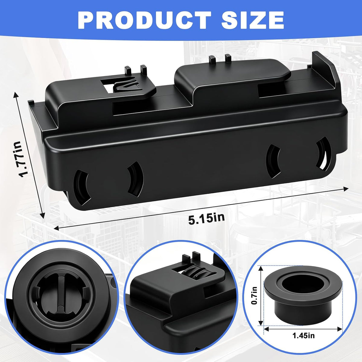WD28X27241 GE Dishwasher Rack Carrier And Roller Kit for GE Dishwasher Lower Rack Wheels Assembly,Interchangeable With Both The Left and Right Side -Replaces WD12X10439, WD12X10446, WD12X10447-1Pack