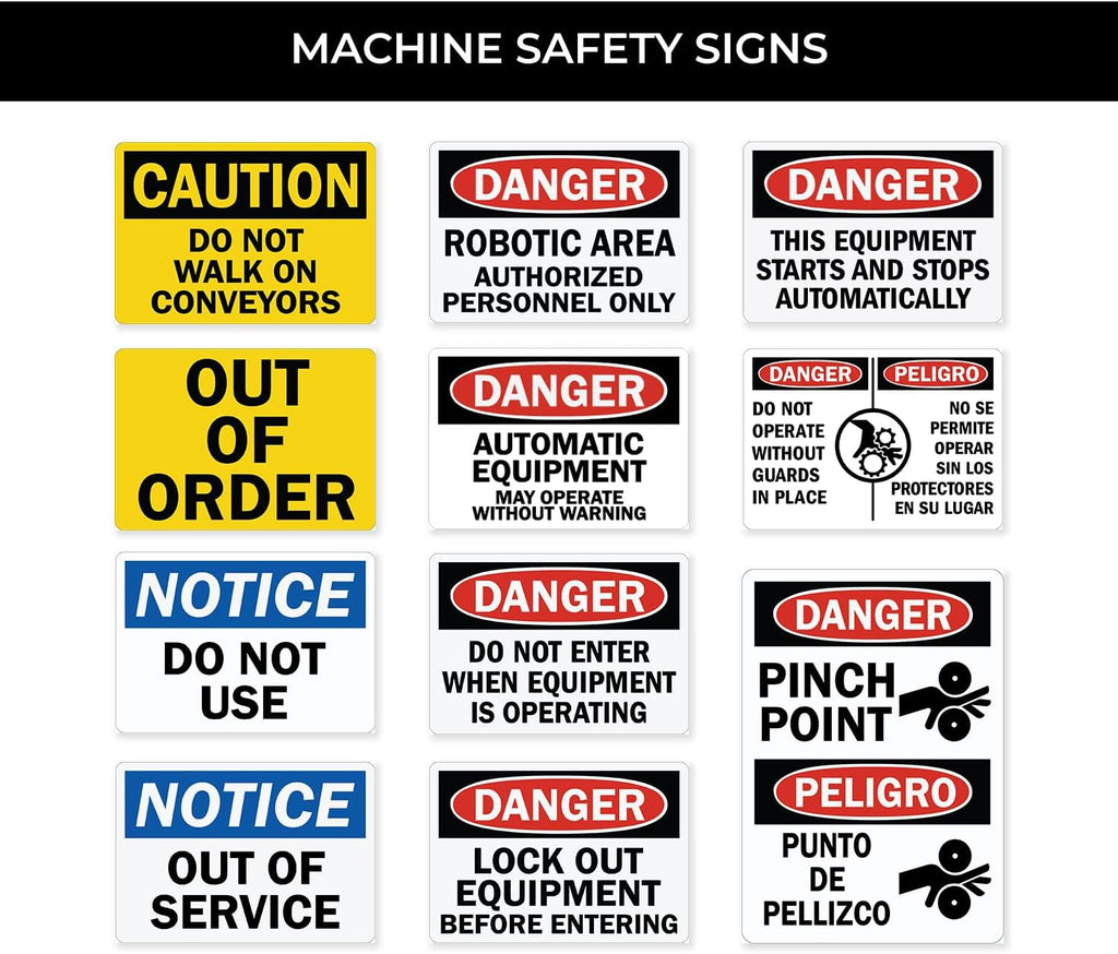 OSHA Danger Machine Safety Sign – Robotic Area, Authorized Personnel Only – Self Adhesive Vinyl Warehouse &