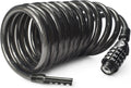 Combination Bike Lock Cable- 3/8 inch (5FT, 10FT, 15FT, 25FT) Resettable Combination Lock, Anti-Theft Coiled Secutiry