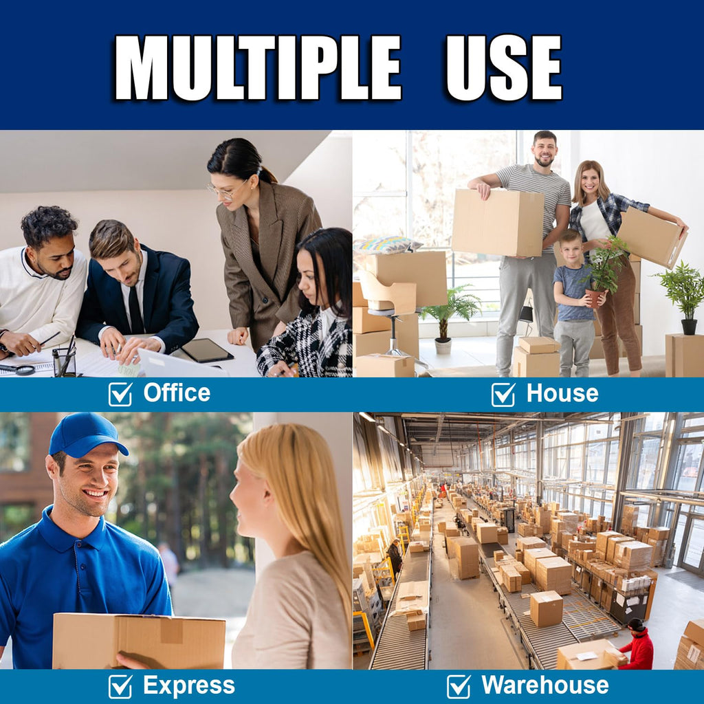 Heavy Duty Packing Tape 2.7mil x 1.88" x 60 Yards, 6 Rolls,Industrial 3" Core, Clear, Great for Packing, Shipping &