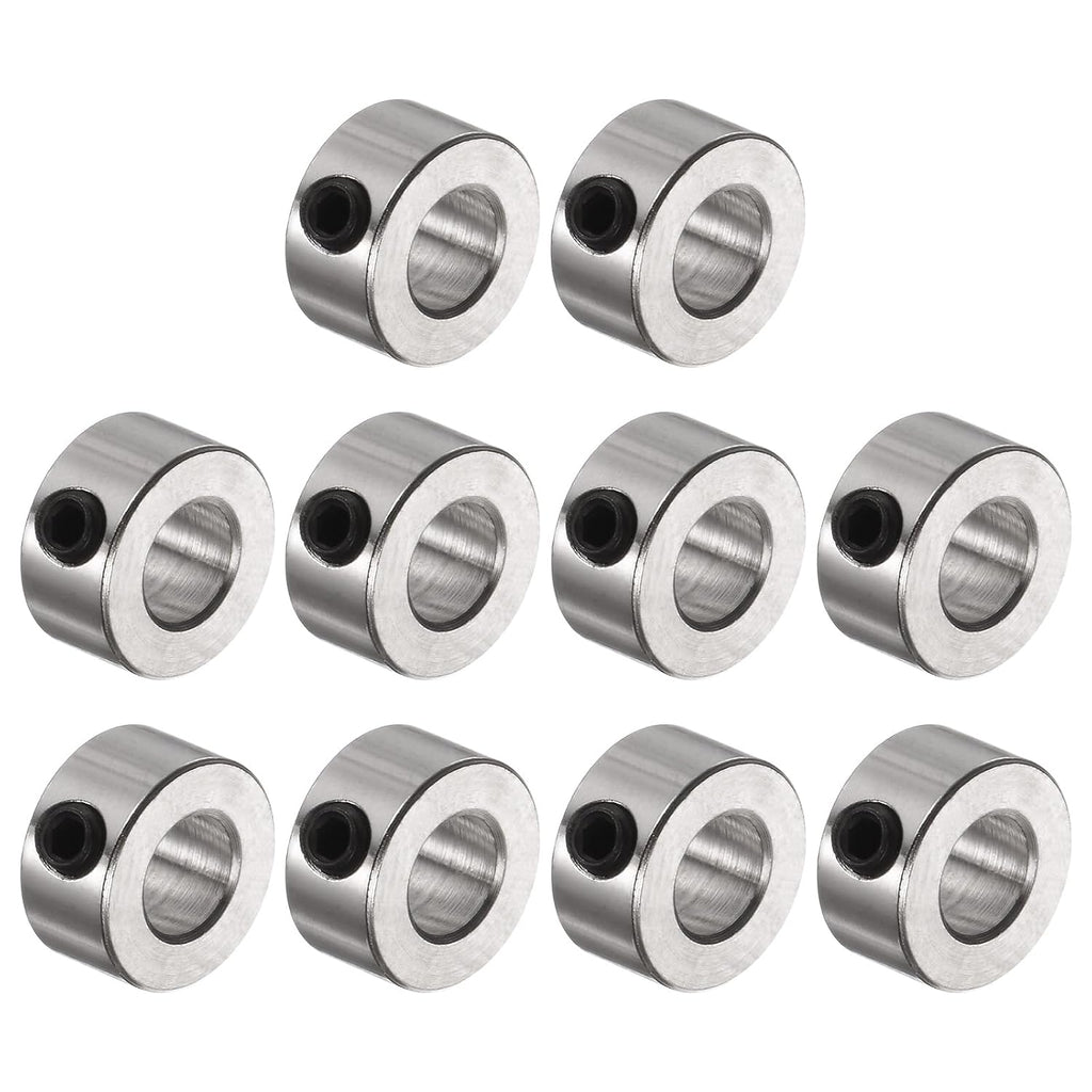 uxcell 10pcs Set Screw Shaft Collars 5.05mm Bore 10mm OD