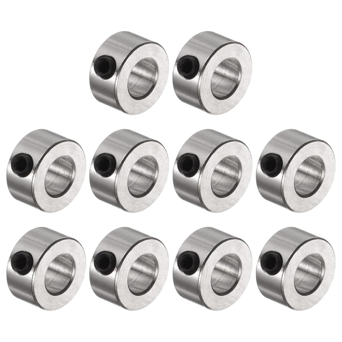 uxcell 10pcs Set Screw Shaft Collars 5.05mm Bore 10mm OD