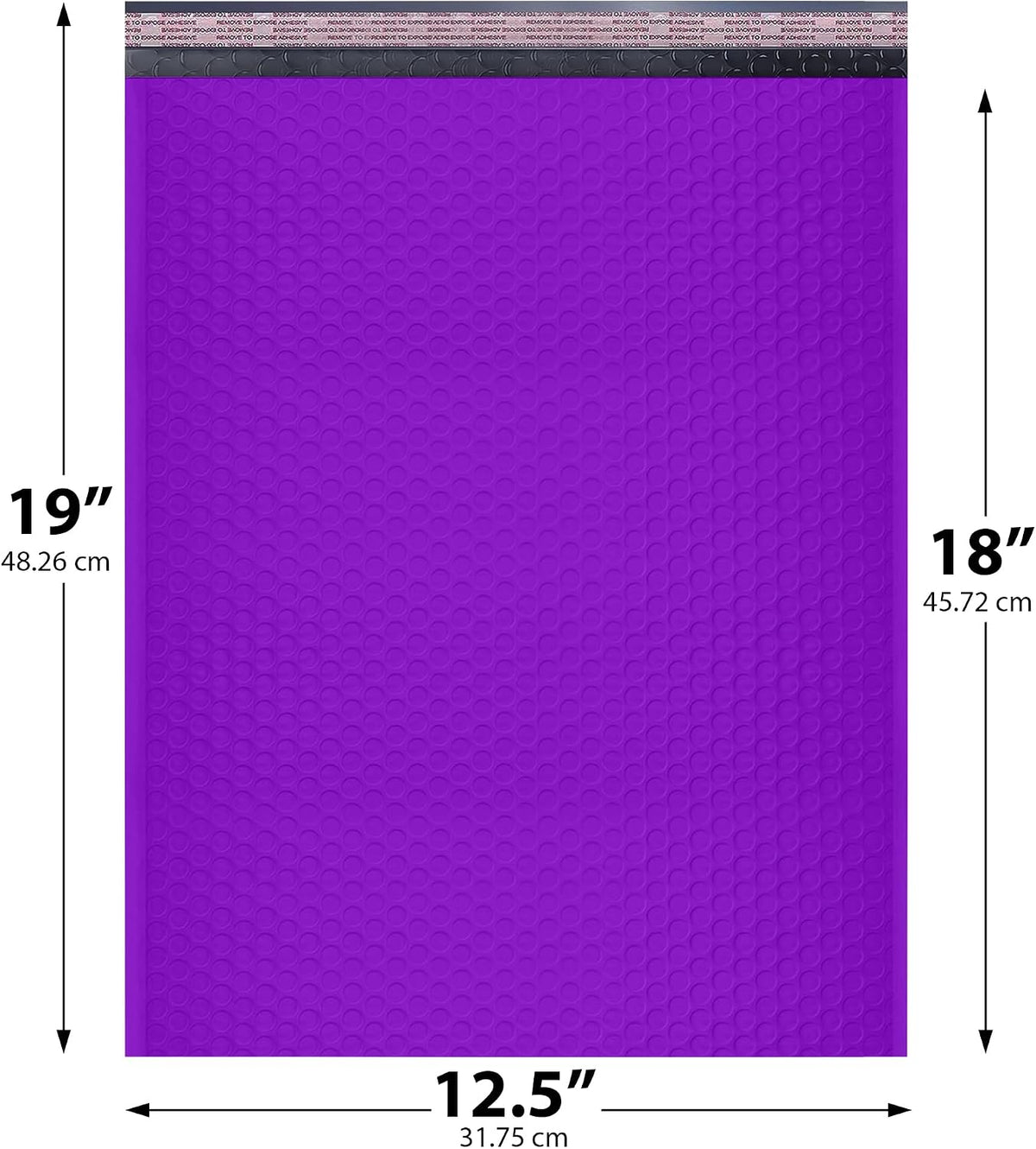 Purple Bubble Mailers 12.5x19, Self Seal Poly Padded Envelopes #6, 50 Pack