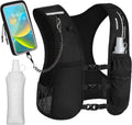 Running Vest for Women Men with 500ML Soft Flask & Phone Holder | Lightweight Hydration Vest | Reflective Running