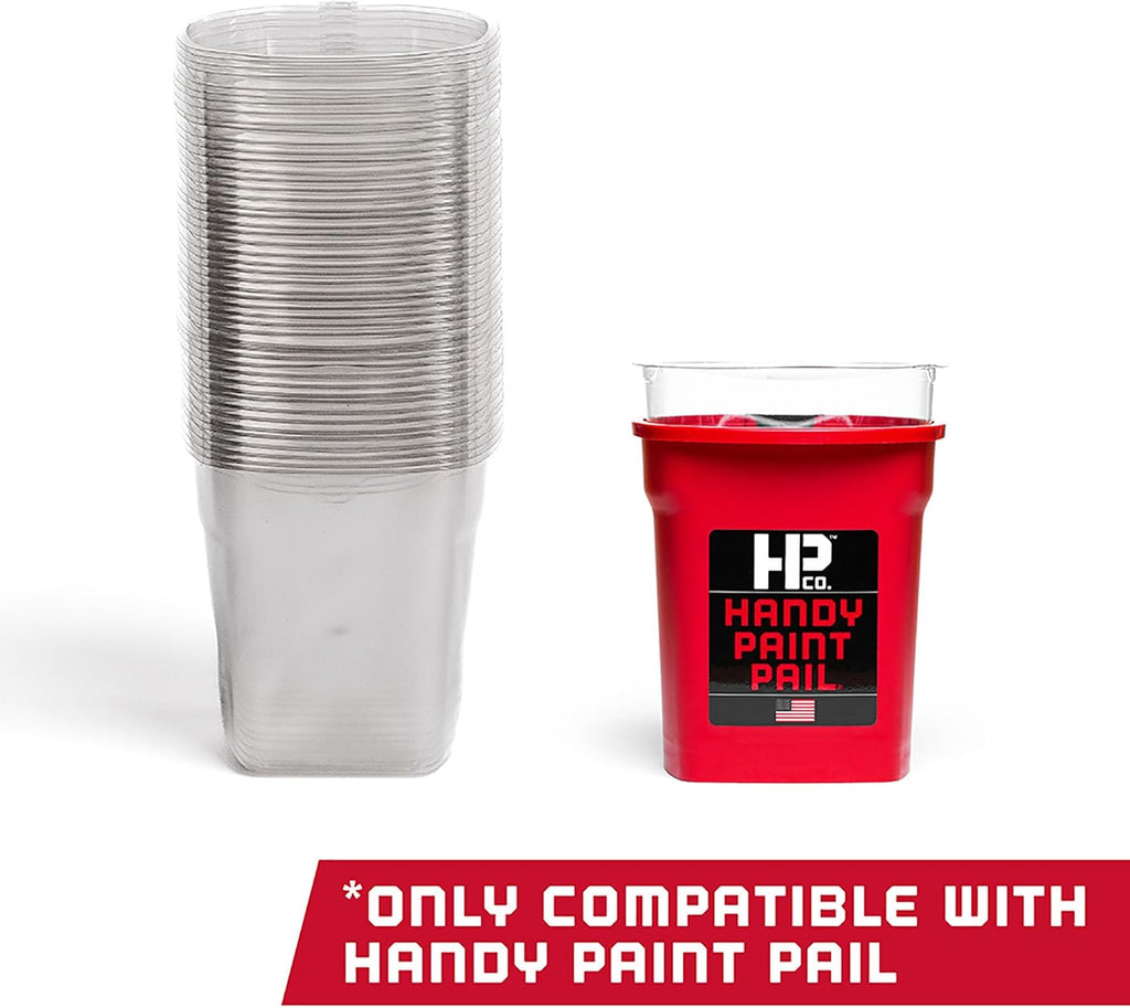 Handy Paint Pail Liners, Disposable Inserts for 32 fl oz Handy Paint Pail, Quick Cleanup and Easy Color Changes