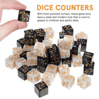 48Pcs +1/-1 Token Dice Counter, 0.63in D6 Minus and Plus Dice Set