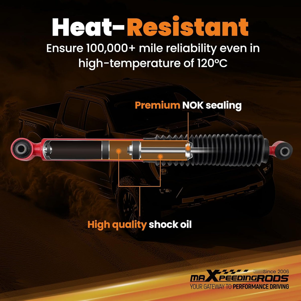 maXpeedingrods Rear 0-1" Monotube Shocks for Ford F-150 2015-2026, G3