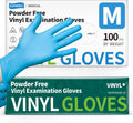 Vinyl Disposable Exam Gloves, 4Mil Powder-Free Latex-Free Food Grade Cooking Cleaning Medical Glove Blue 100&1000 Ct