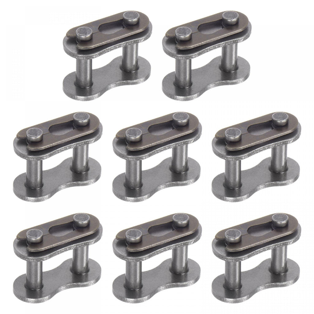 uxcell 8Pcs #40 Chain Master Connector Link Roller, 1/2" Pitch Carbon Steel, Standard Connecting Split Links for 08A Chain