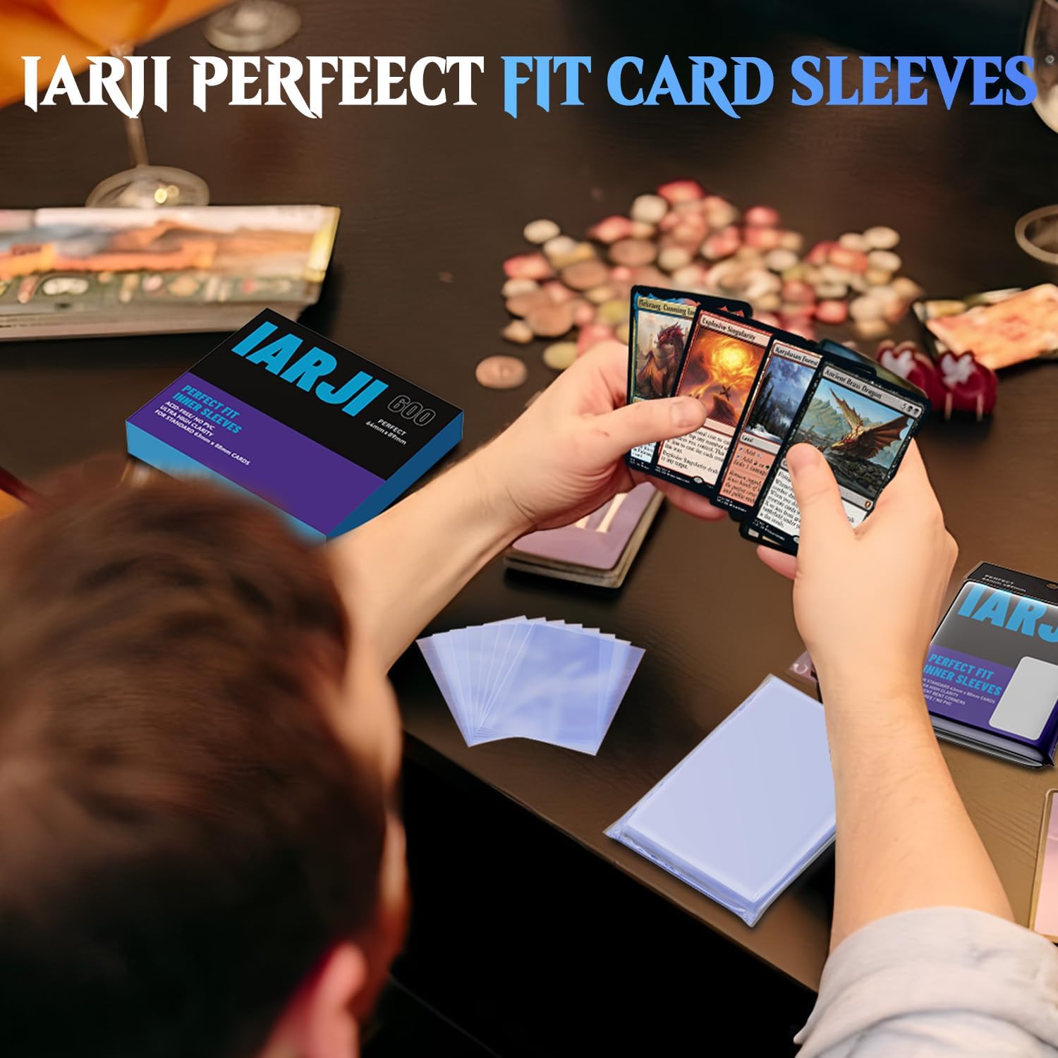 1200ct Perfect Fit Sleeves, Perfect Fit Card Sleeves, Inner Sleeve for MTG | Exact Fits Sleeve for Double-Sleeving