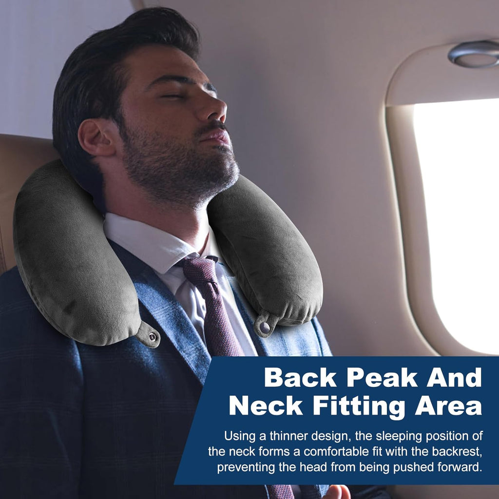 Travel Pillow 100% Pure Comfortable U Shape Memory Foam Pillows Neck and Head Support Portable Travel Neck Pillow