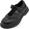 Girls School Shoes Chunky Oxford Mary Jane Flats | Chunky sole, Cushioned comfort, Lace-up style, Durable outsole