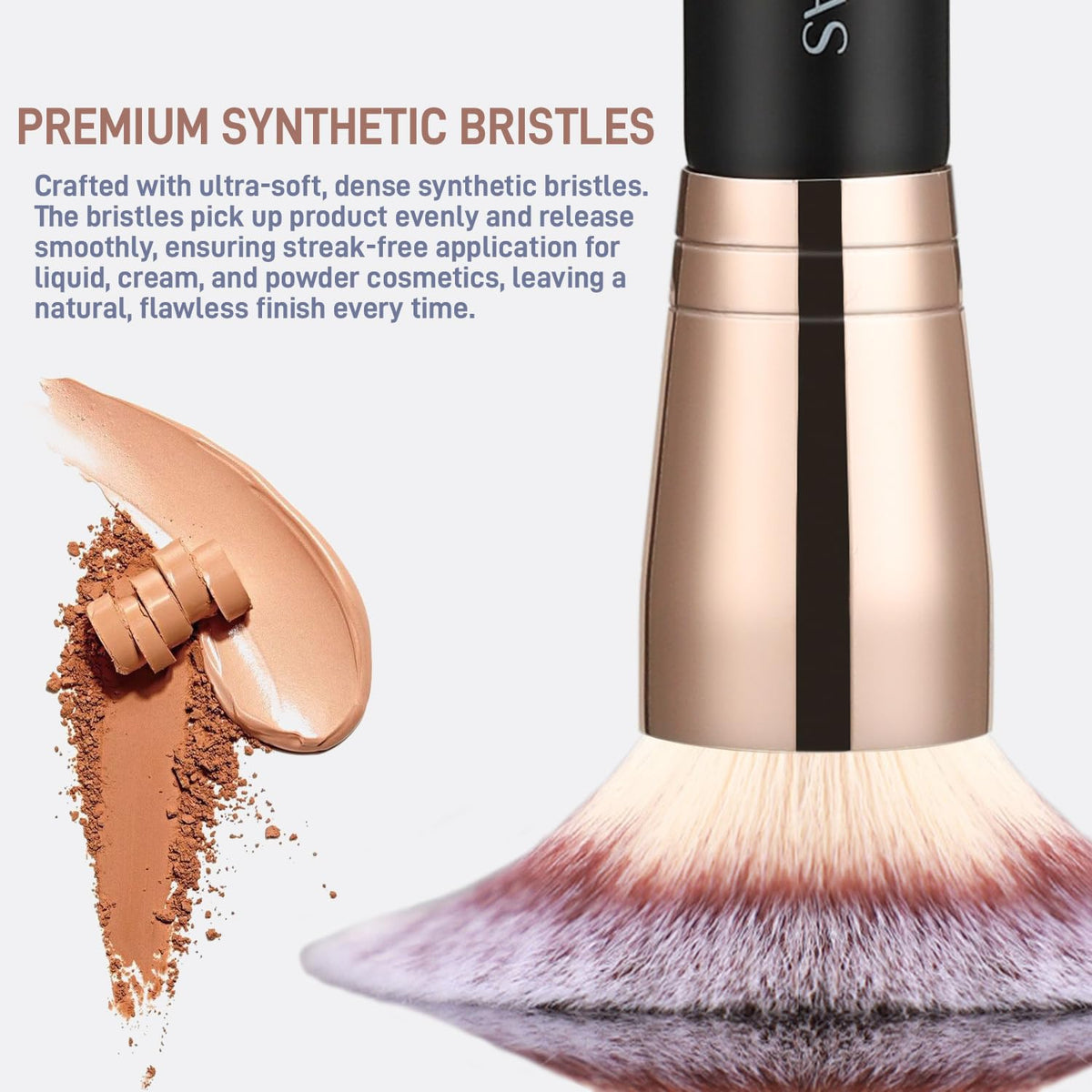 Foundation Brush, Premium Dual Powder Concealer Makeup Brush